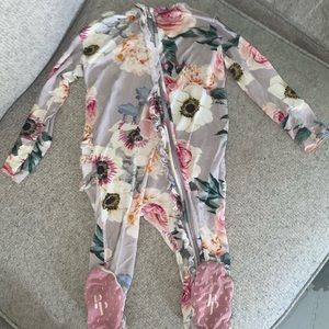 6 month Posh Peanut French Grey Zipper Footie